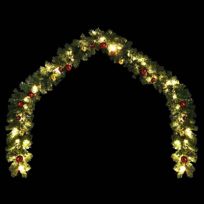 Vidaxl Weihnachtsgirlande 5m mit LED & Kugeln - bis zu 49% Rabatt im Outlet