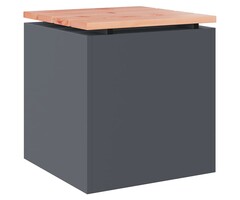 Vidaxl Moderne Gartenbank Anthrazit, 40x40cm - Douglasienholz & Stahl - bis zu 40% Rabatt