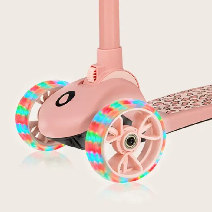2-in-1 Kinderroller Rosa - LED-Räder, klappbar - bis zu 32,9% Rabatt