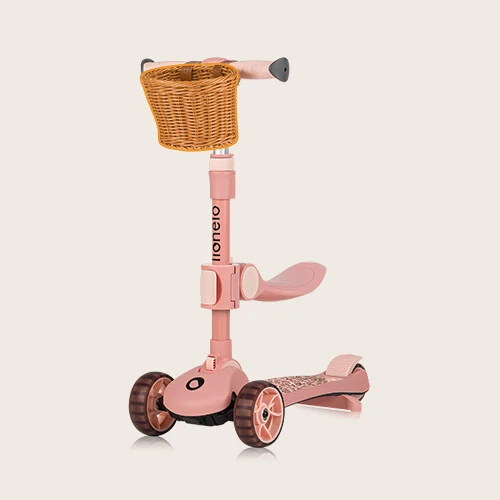 2-in-1 Kinderroller Rosa - LED-Räder, klappbar - bis zu 32,9% Rabatt