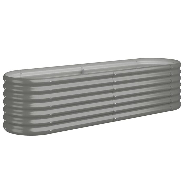 Ovaler Pflanzkübel Stahl 152 cm - Grau - Bis zu 31,4% Rabatt