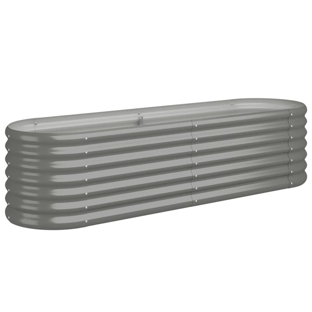Ovaler Pflanzkübel Stahl 152 cm - Grau - Bis zu 31,4% Rabatt