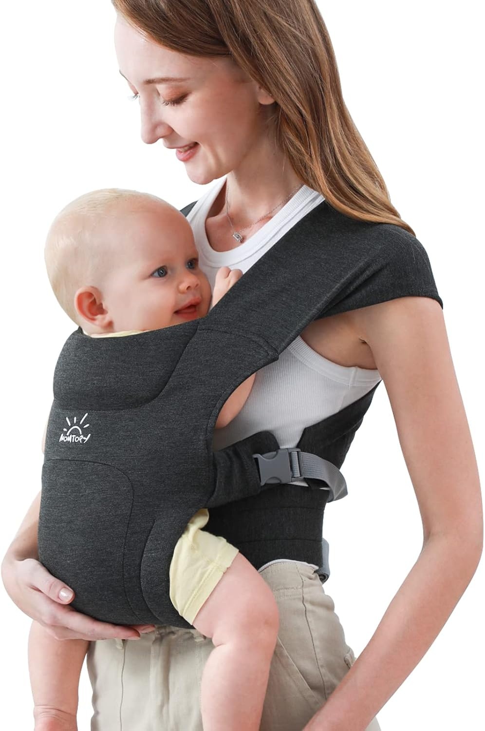 Ergonomische Babytrage - M-Position - Grau - bis zu 32,5% Rabatt