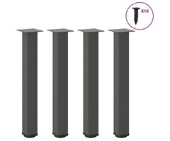Vidaxl 4x Tischbeine aus Stahl Anthrazit 72-74 cm - bis zu 41% sparen