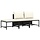 3-tlg. Poly-Rattan Lounge-Set - Schwarz - Bis zu 33,8% Rabatt