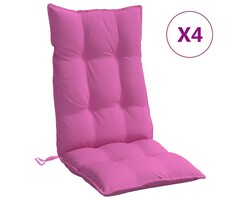 Vidaxl 4er-Set Hochlehner-Stuhlkissen 120x50cm Rosa - bis zu 40% Rabatt!