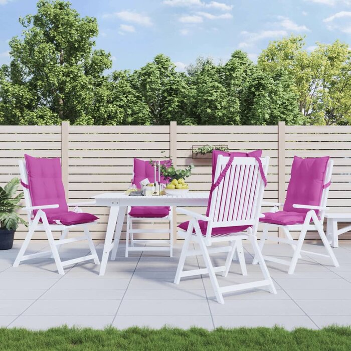 4er-Set Hochlehner Stuhlkissen, 120x50 cm, Rosa - bis zu 33,7% sparen!