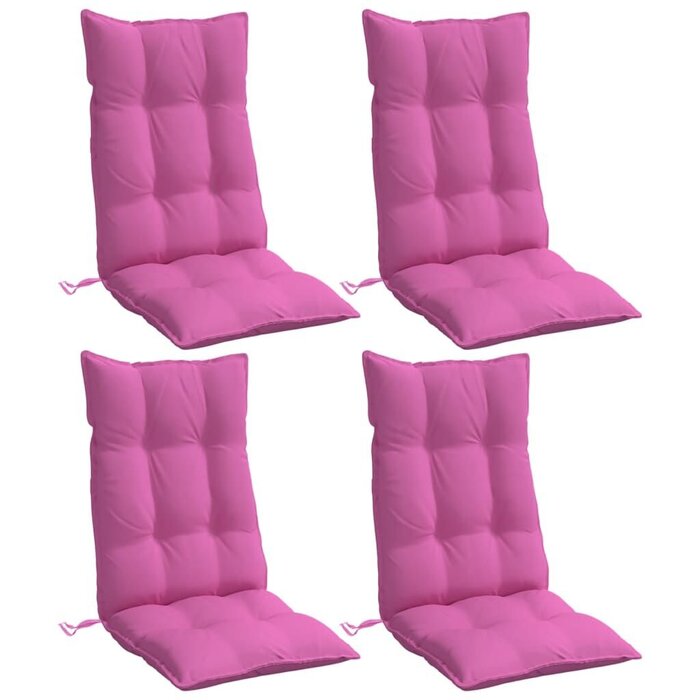 4er-Set Hochlehner Stuhlkissen, 120x50 cm, Rosa - bis zu 33,7% sparen!