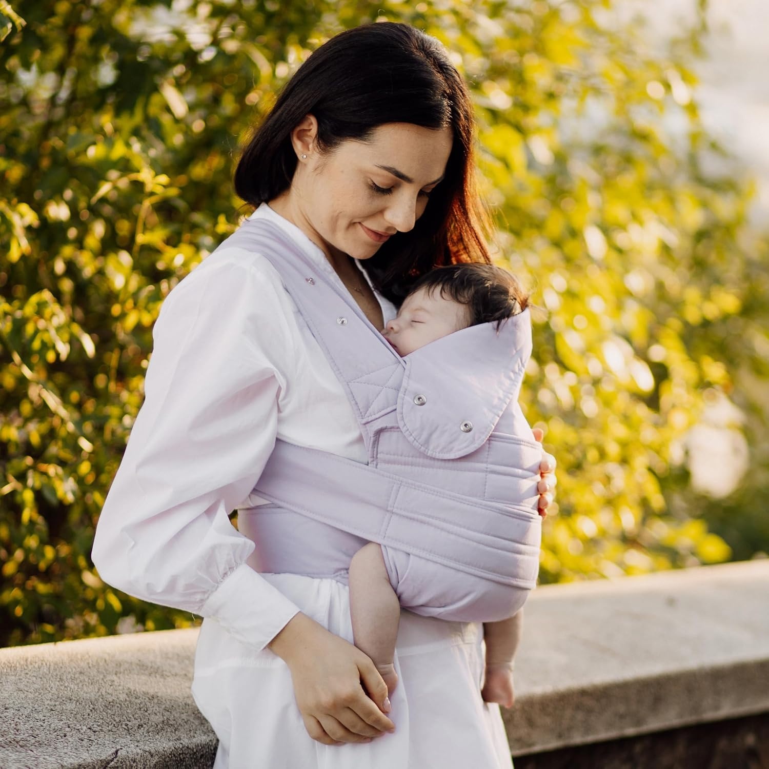 Babytrage bis 15 kg - Bio-Baumwolle - Flieder - bis zu 28,9% Rabatt