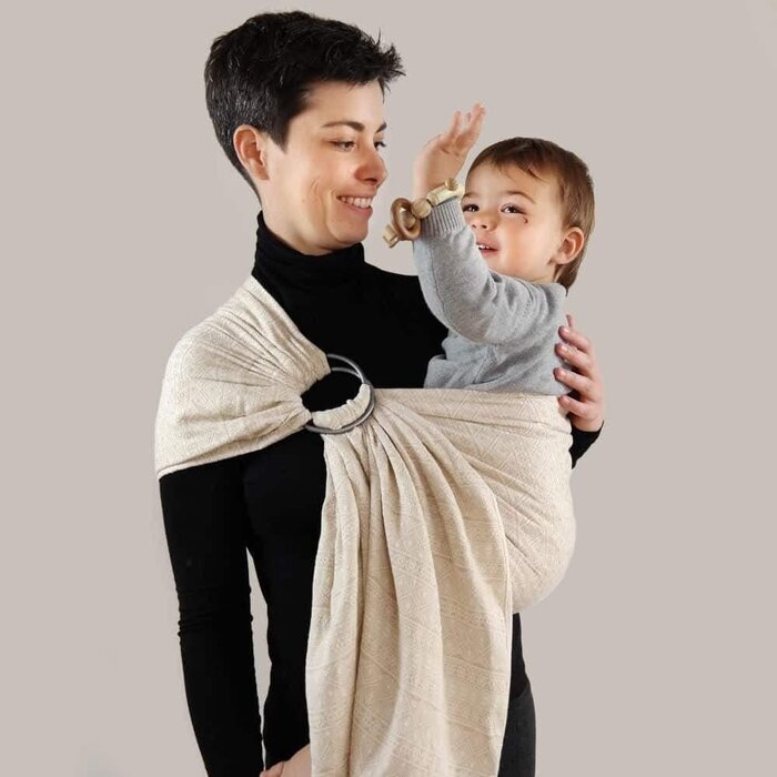 Ringsling aus Baumwolle & Leinen - Naturweiß - bis zu 33% reduziert