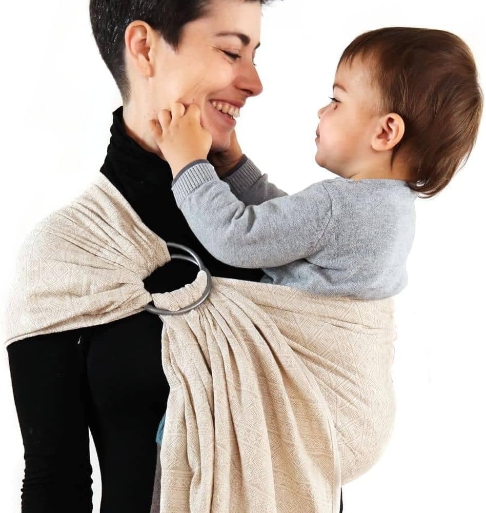 Ringsling aus Baumwolle & Leinen - Naturweiß - bis zu 33% reduziert