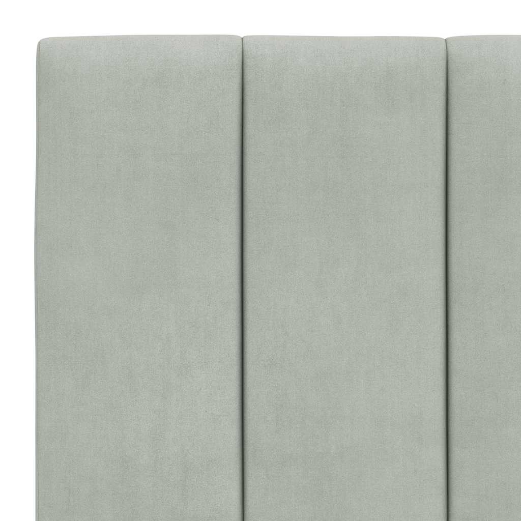 Vidaxl Samt Kopfkissen für Bettkopfteil 90 cm - Hellgrau, bis zu 53% reduziert