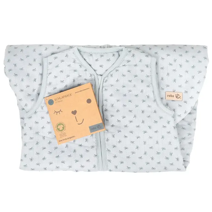 Bio-Musselin Babyschlafsack 90 cm Hellblau - jetzt bis zu 57% günstiger