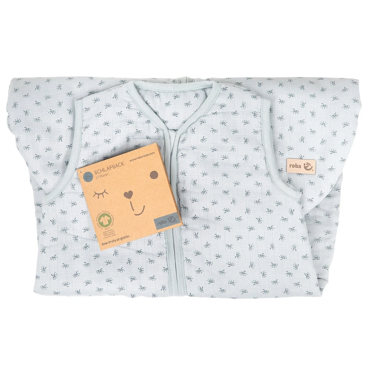 Bio-Musselin Babyschlafsack 90 cm Hellblau - jetzt bis zu 57% günstiger