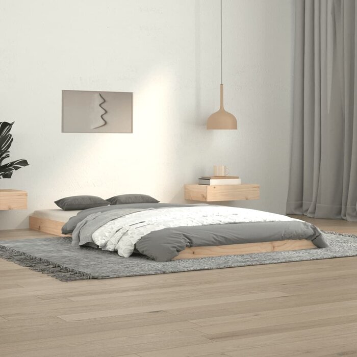 Massives Kiefernholz Bett 100x200 cm - Natur - Outlet bis zu 33,1 % reduziert