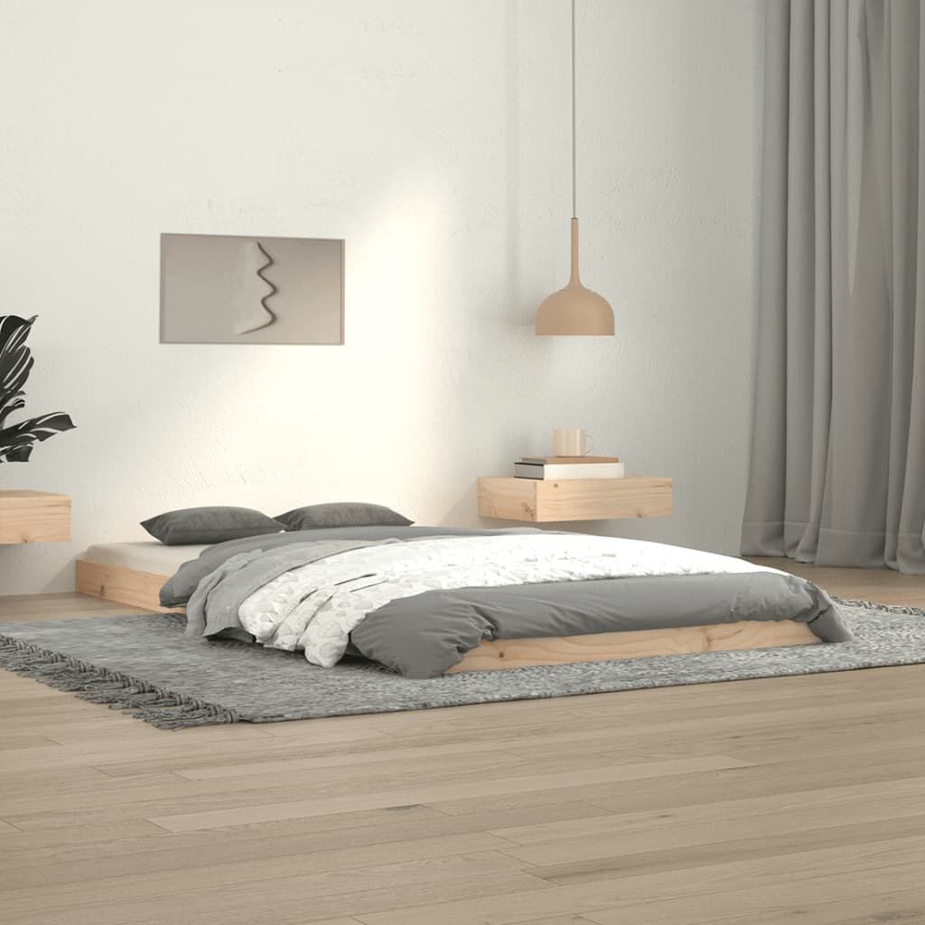 Massives Kiefernholz Bett 100x200 cm - Natur - Outlet bis zu 33,1 % reduziert