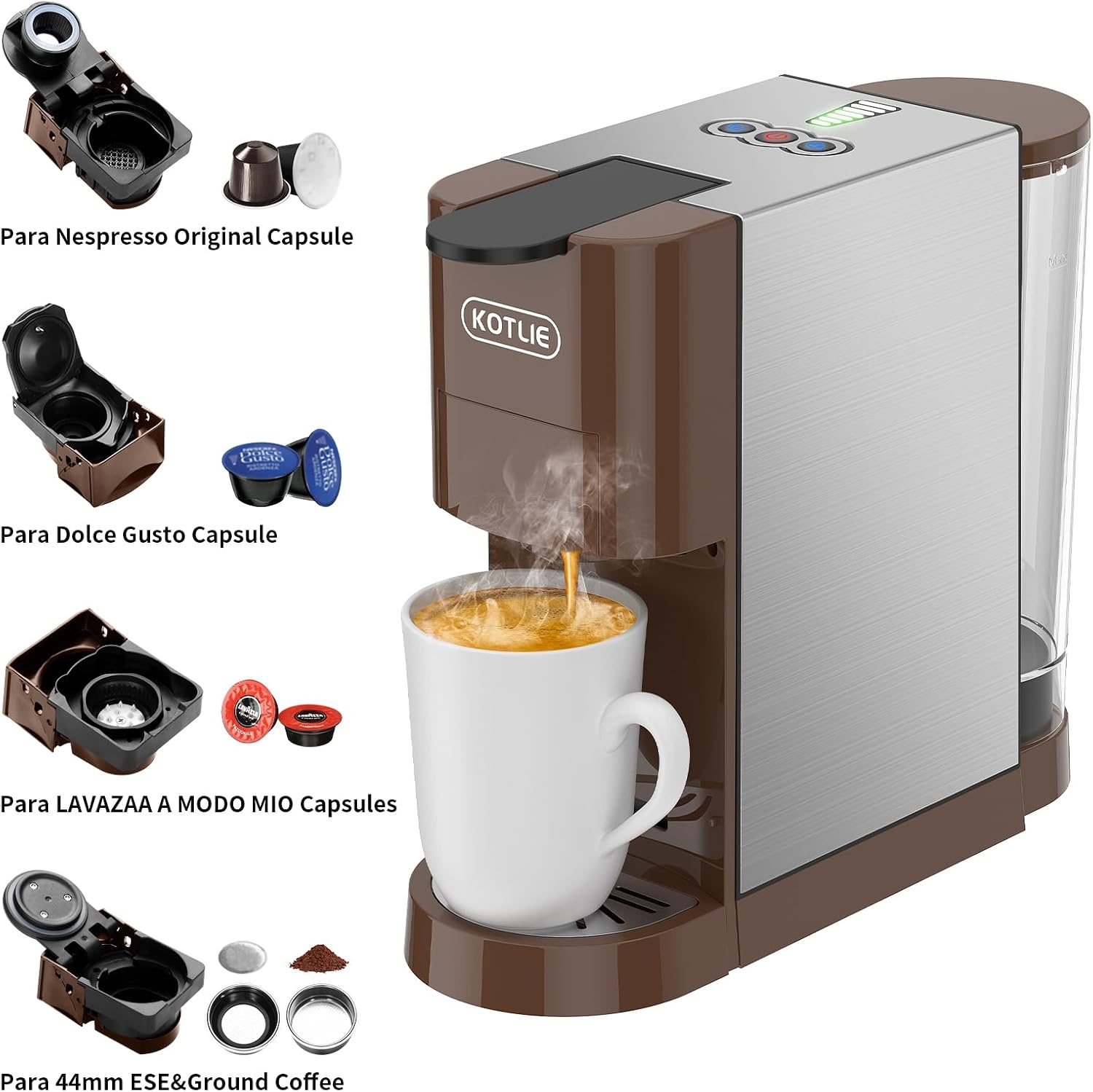 5-in-1 Kaffeemaschine: Nespresso, Dolce Gusto & mehr - bis zu 33,8% Rabatt