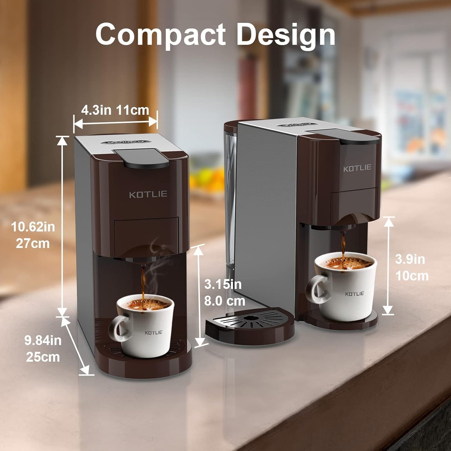 4-in-1 Espressomaschine 19 Bar - jetzt bis zu 34,1% günstiger
