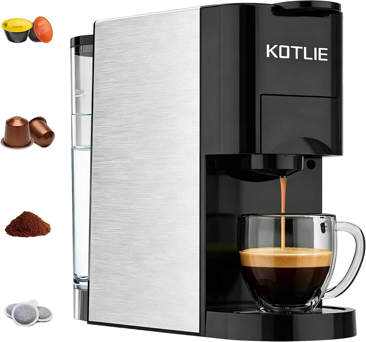4-in-1 Espressomaschine 19 Bar - jetzt bis zu 34,1% günstiger