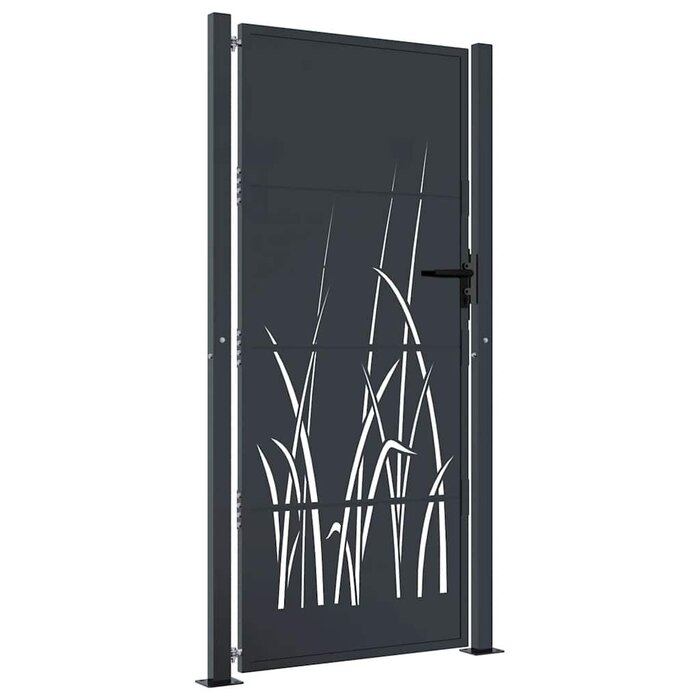 Gartentor Anthrazit 105x205 cm mit Laser-Design - jetzt bis zu 29,7% günstiger