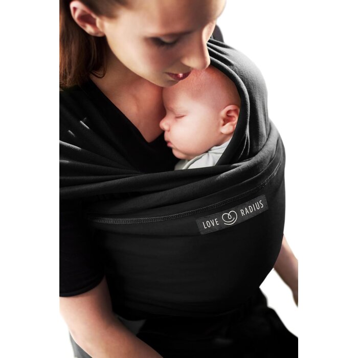 Elastisches Babytragetuch 5m - Schwarz - Ergonomisch - bis zu 63% günstiger