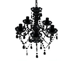 Vidaxl Eleganter Kristallkronleuchter Schwarz, 38 x 45 cm - bis zu 40% günstiger
