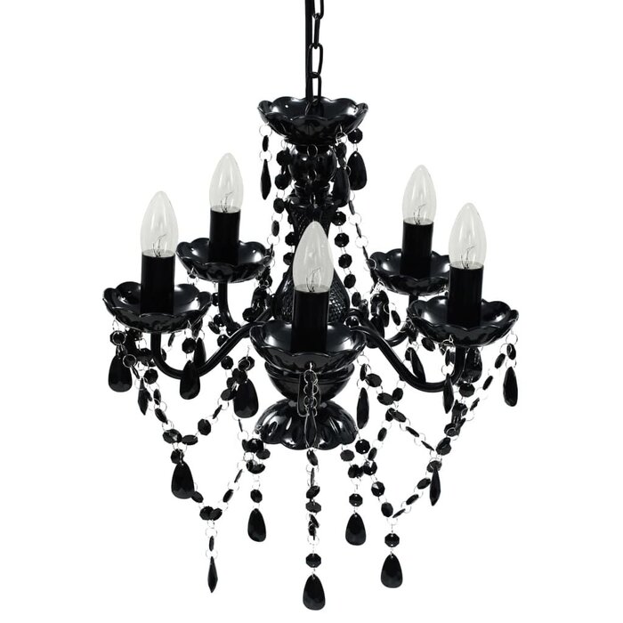 Eleganter Kristallkronleuchter Schwarz, 38 x 45 cm - bis zu 33,1% sparen