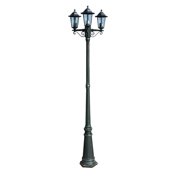 Gartenlaterne 215 cm mit 3 Leuchten - Aluminium - bis zu 34,2% Rabatt