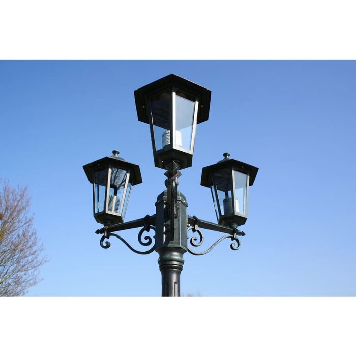 Gartenlaterne 215 cm mit 3 Leuchten - Aluminium - bis zu 34,2% Rabatt