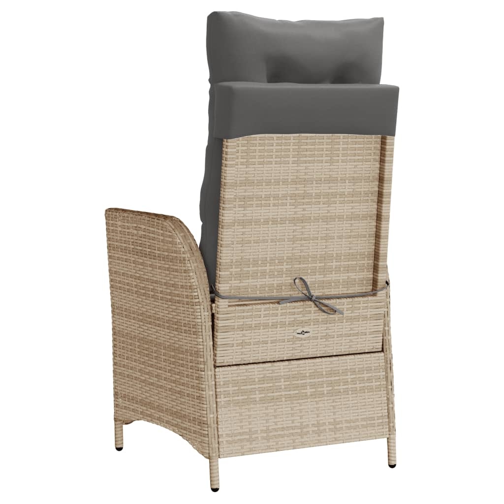 2er Set Verstellbare Gartenstühle, Poly-Rattan, Beige - bis zu 34,5% Rabatt