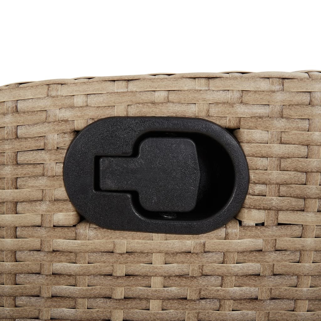 2er Set Verstellbare Gartenstühle, Poly-Rattan, Beige - bis zu 34,5% Rabatt
