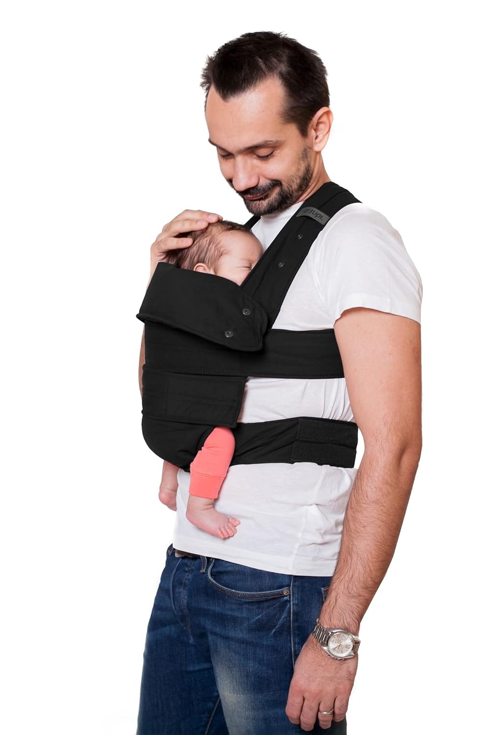 Ergonomische Babytrage aus Bio-Baumwolle - Schwarz XL - bis zu 63% günstiger
