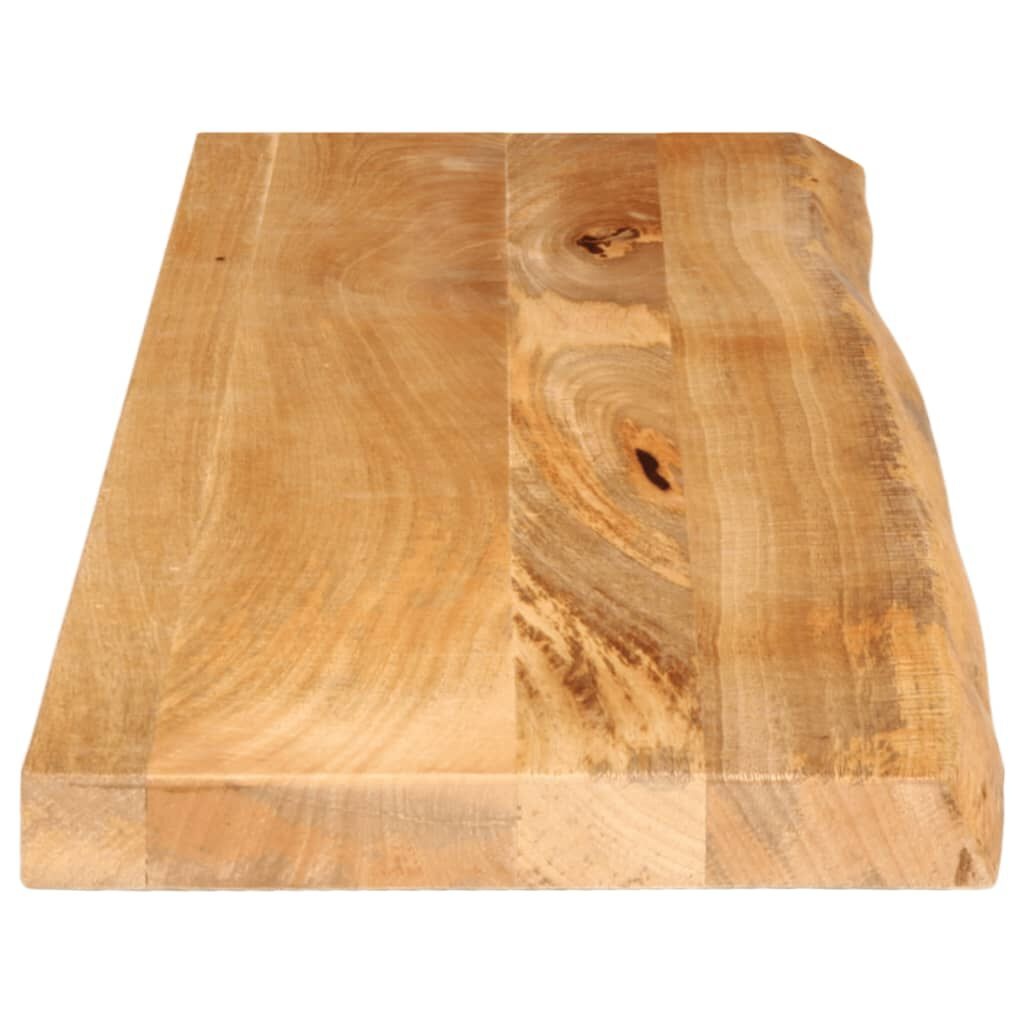 Massive Mangoholz-Tischplatte 110x40cm mit Naturkante - bis zu 33,4% Rabatt