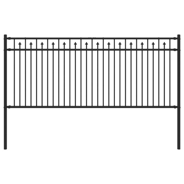Spitzenzaun aus Stahl 200 x 130 cm, Schwarz - bis zu 33,6 % reduziert