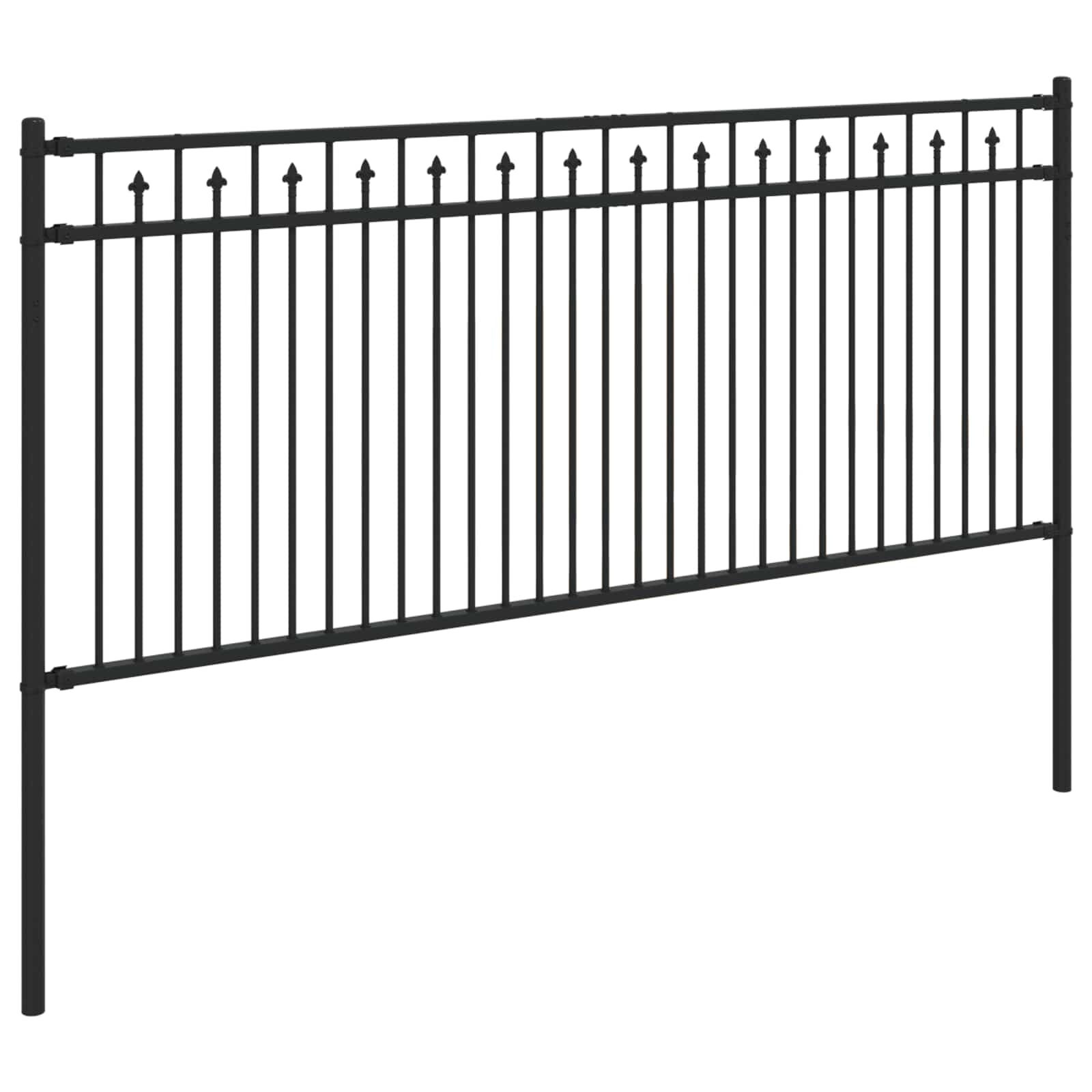 Spitzenzaun aus Stahl 200 x 130 cm, Schwarz - bis zu 33,6 % reduziert