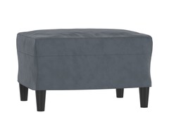 Vidaxl Luxuriöser Samt-Fußhocker 60x50x41 cm - Dunkelgrau - bis zu 40% günstiger