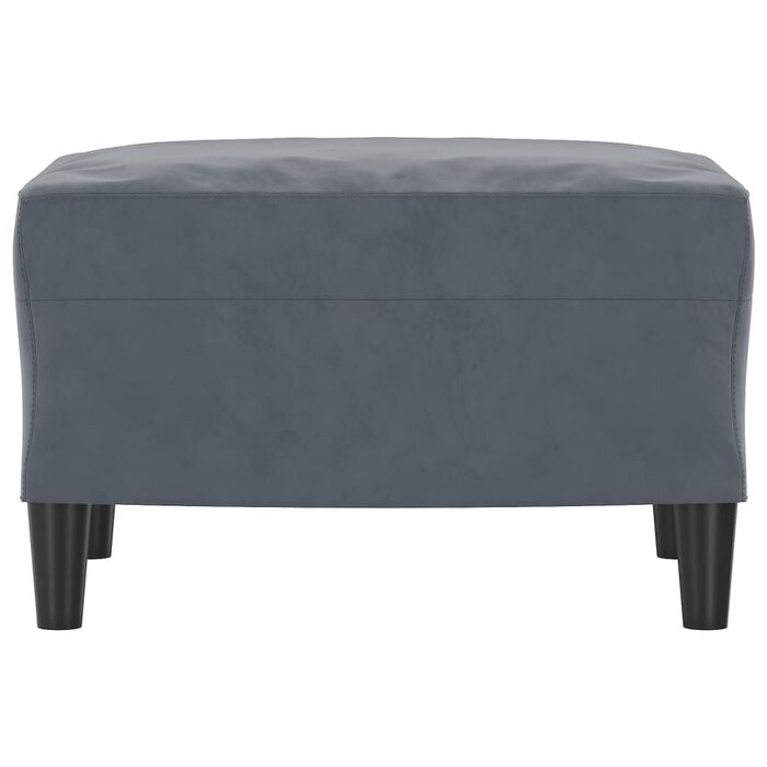 Samt-Fußhocker 60x50x41 cm in Dunkelgrau - bis zu 33% reduziert