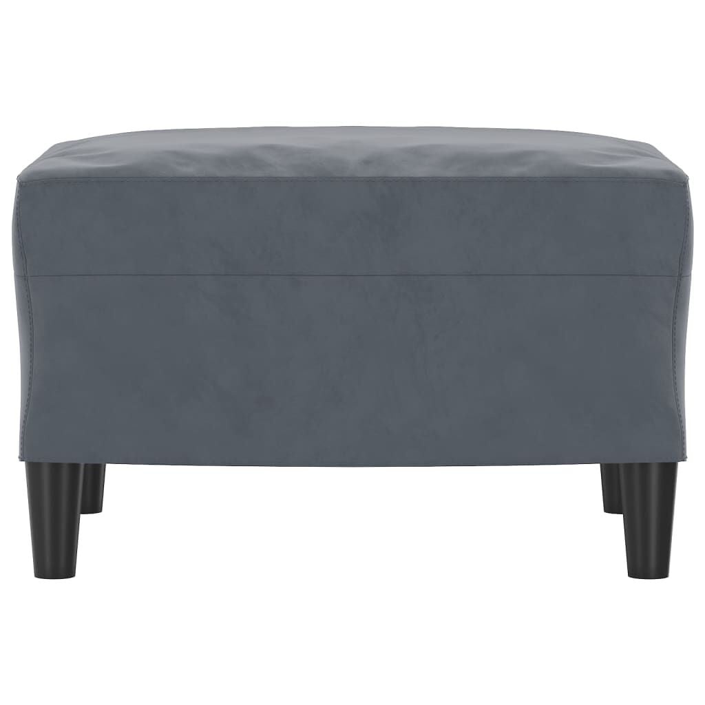 Samt-Fußhocker 60x50x41 cm in Dunkelgrau - bis zu 33% reduziert