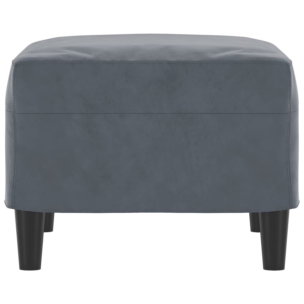 Samt-Fußhocker 60x50x41 cm in Dunkelgrau - bis zu 33% reduziert