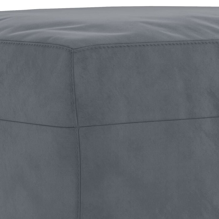 Samt-Fußhocker 60x50x41 cm in Dunkelgrau - bis zu 33% reduziert