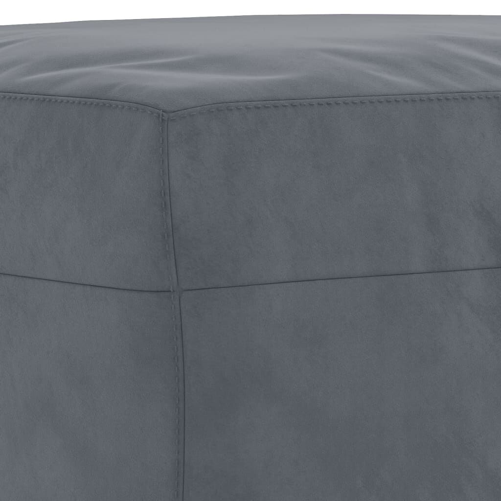 Samt-Fußhocker 60x50x41 cm in Dunkelgrau - bis zu 33% reduziert