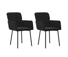 Vidaxl Edle Esszimmerstühle 2er-Set Samt Schwarz - bis zu 41% Rabatt im Outlet