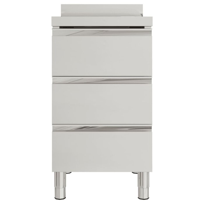 Profi-Edelstahl Küchenschrank mit 3 Schubladen - Outlet-Angebot bis zu 34,6 %