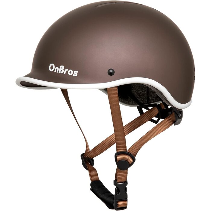 Retro Fahrradhelm - Kaffeebraun - Größe L - bis zu 32% günstiger