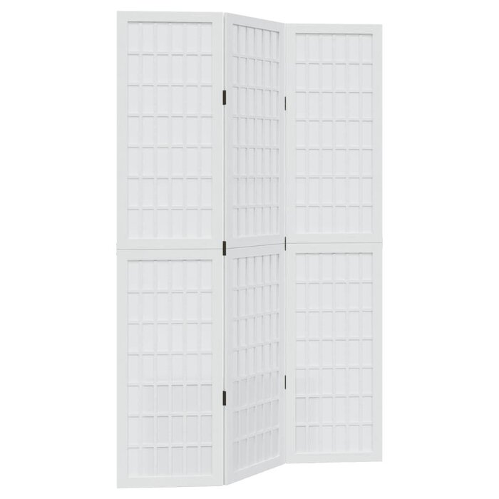 Spanische Wand 3-tlg. aus massivem Paulownia-Holz, Weiß - bis zu 33,7% Rabatt