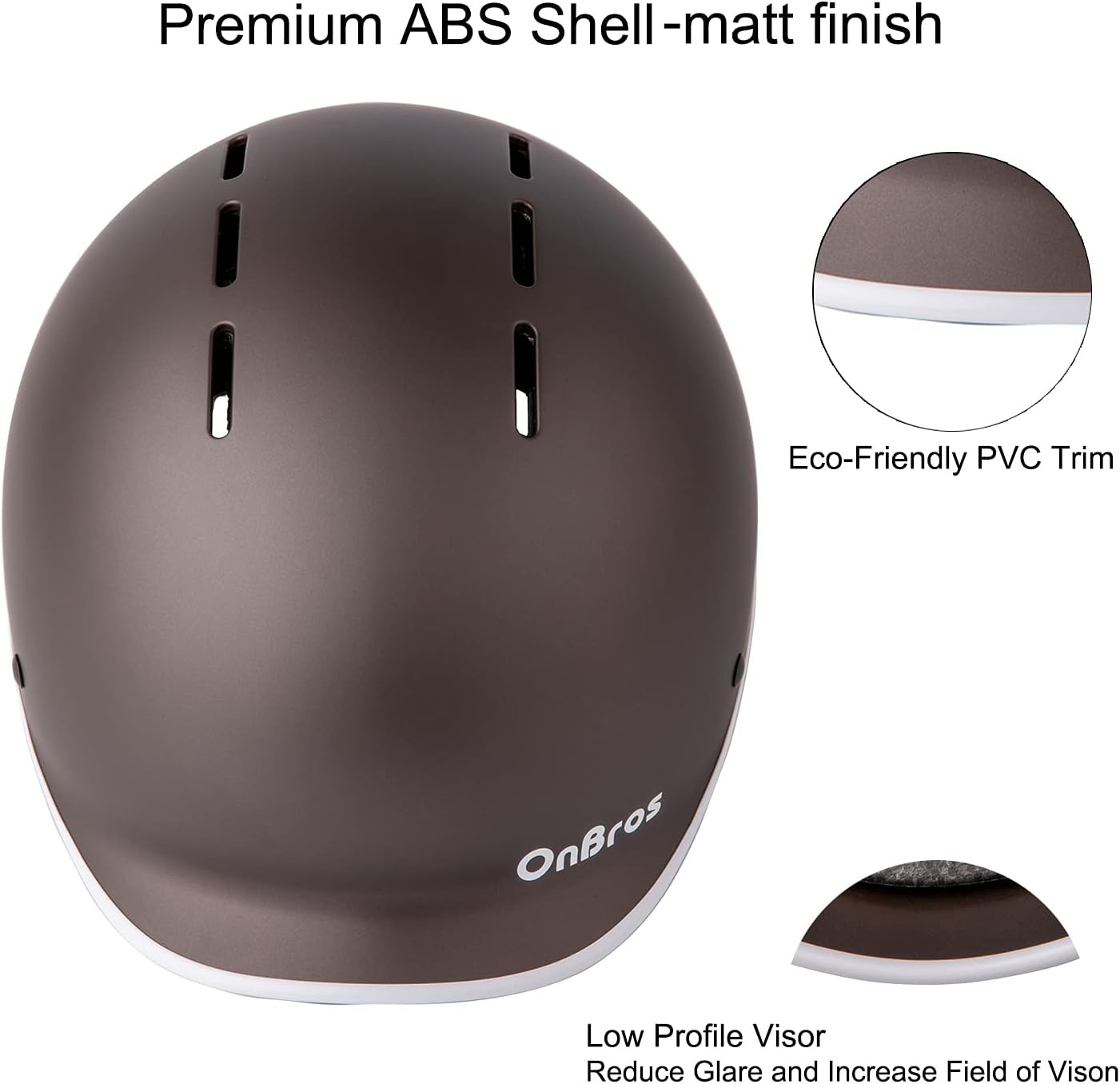 Retro Fahrradhelm für Erwachsene, Kaffeebraun, Gr. L (56-61cm) - bis zu 31,8% Rabatt