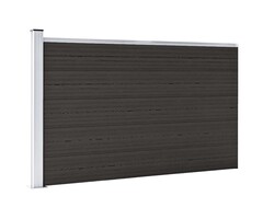 Vidaxl WPC Sichtschutzzaun 175x105 cm Schwarz - Outlet bis zu 41% sparen