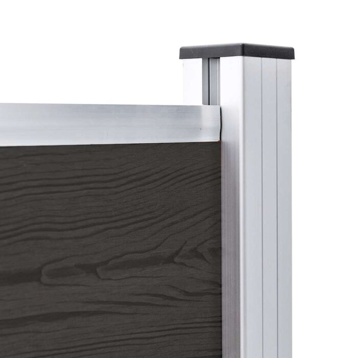 WPC Sichtschutzzaun 175x105 cm Schwarz - bis zu 34,3% günstiger