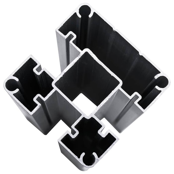 WPC Sichtschutzzaun 175x105 cm Schwarz - bis zu 34,3% günstiger