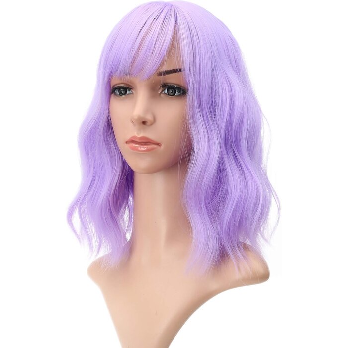 Violette Kurzhaarperücke mit Pony - Bis zu 59% Rabatt